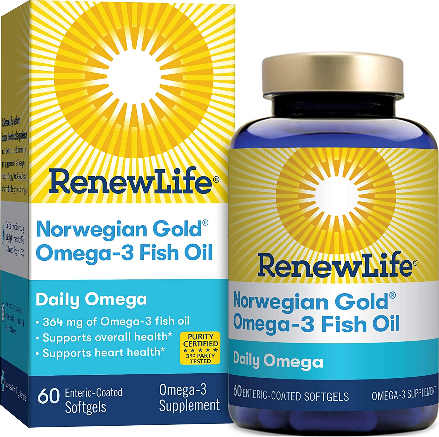 Renew Life Re Norwegian Gold Daily Omega, 60 Soft Gels