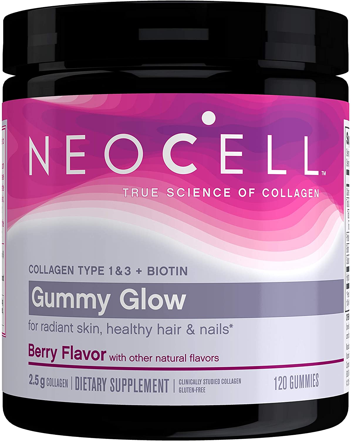 Neocell Store Gummy Glow, Collagen Type 1 & 3 + Biotin, Berry, 120 Gummies