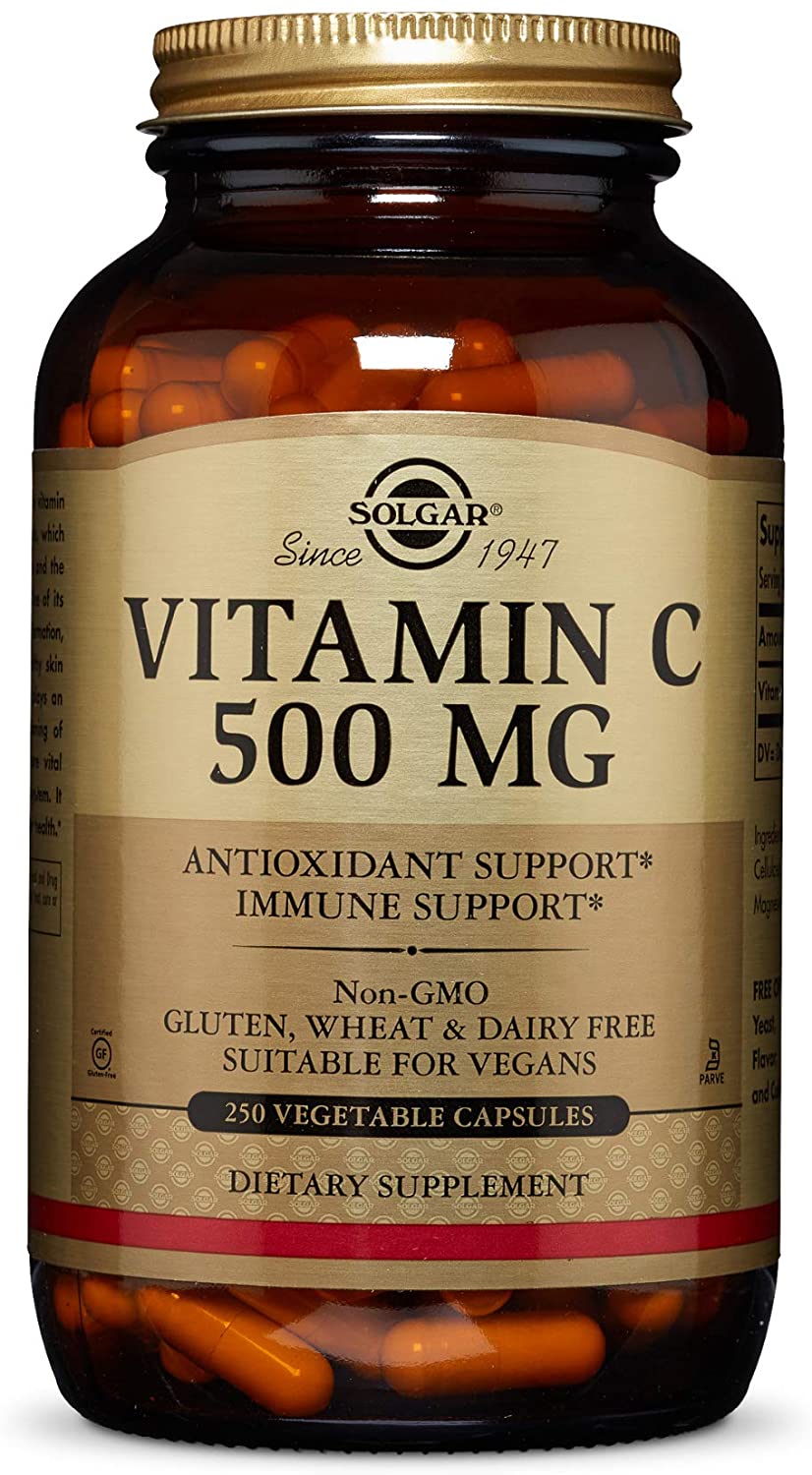 Solgar Vitamin C 500 Mg, 250 Vegetable Capsules