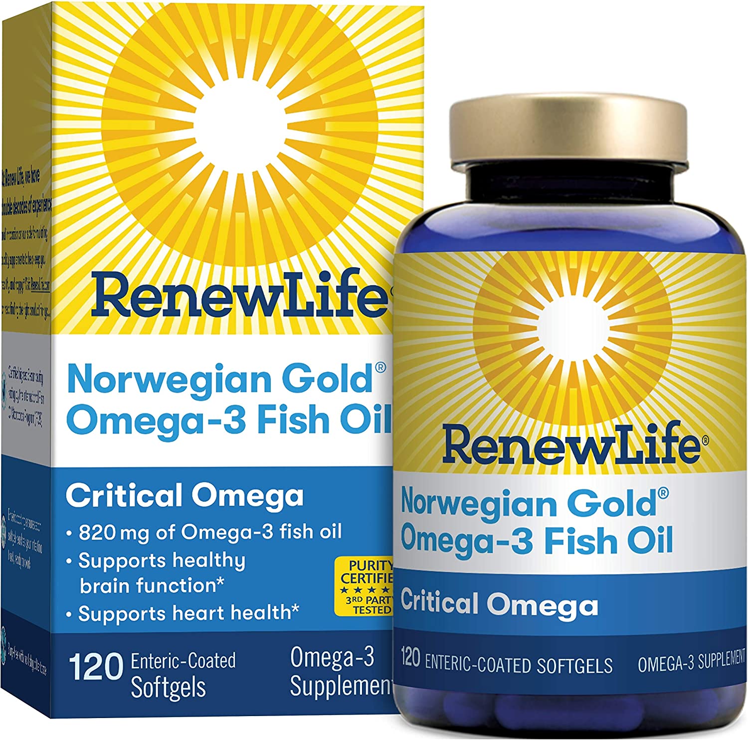 Renew Life Re Norwegian Gold Omega-3 Fish Oil Orange