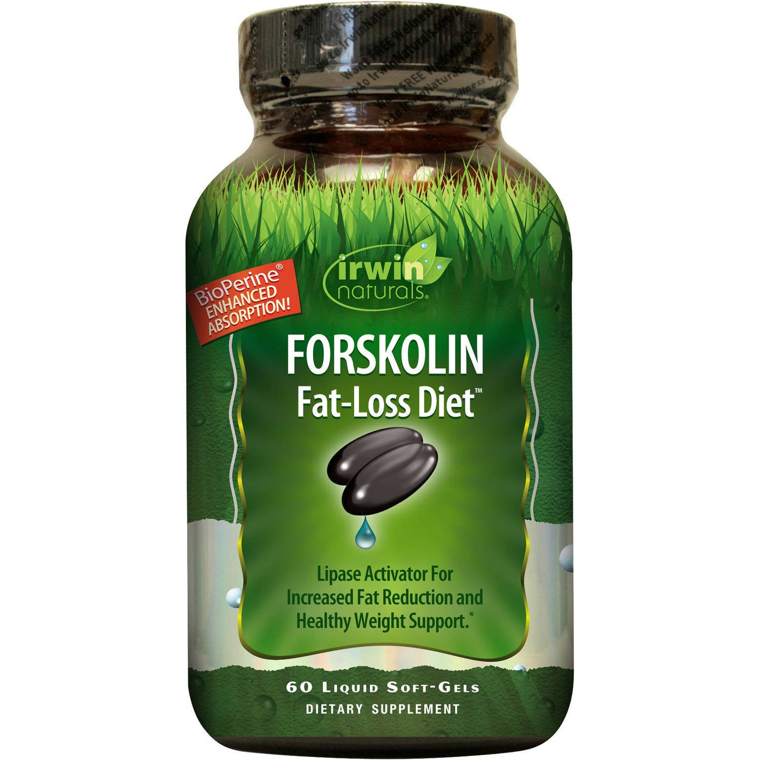 Irwin Naturals Forskolin, Fat-Loss Diet, 60 Liquid Soft-Gels