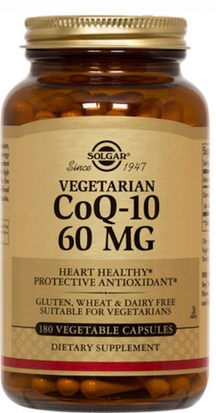 Solgar Coenzyme Q-10 60 Mg, 180 Vegetable Capsules