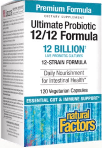 Natural Factors Ultimate Probiotic 12/12 Formula, 60 Capsules