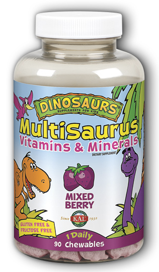 KAL Dinosaurs MultiSaurus Vitamins & Minerals Mixed Berry