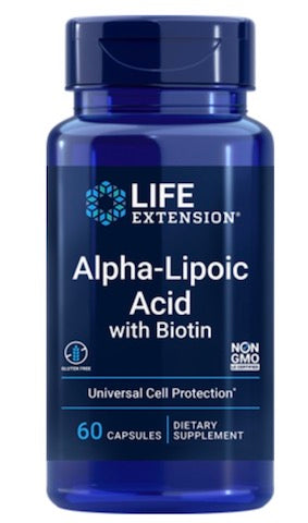 Life Extension Alpha-Lipoic Acid With Biotin 250 Mg, 60 Capsules