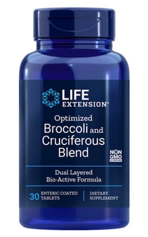 Life Extension Optimized Broccoli And Cruciferous Blend, 30 Enteric Coated Vegetarian Tablets
