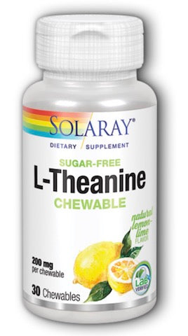 Solaray L-Theanine 200 Mg Chewable Lemon Lime