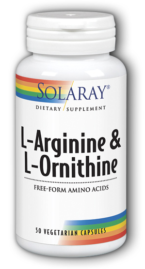 Solaray L-Arginine & Ornithine 500mg/250mg, 50 VegCaps