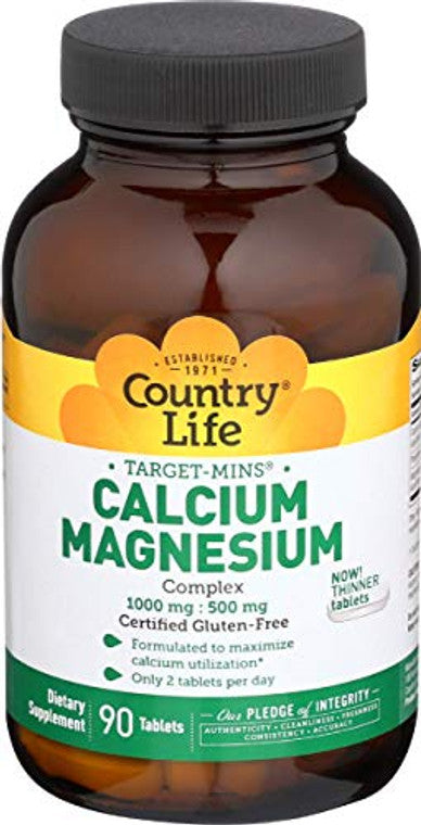 Country Life Calcium Magnesium Complex Tablet 500/250 Mg