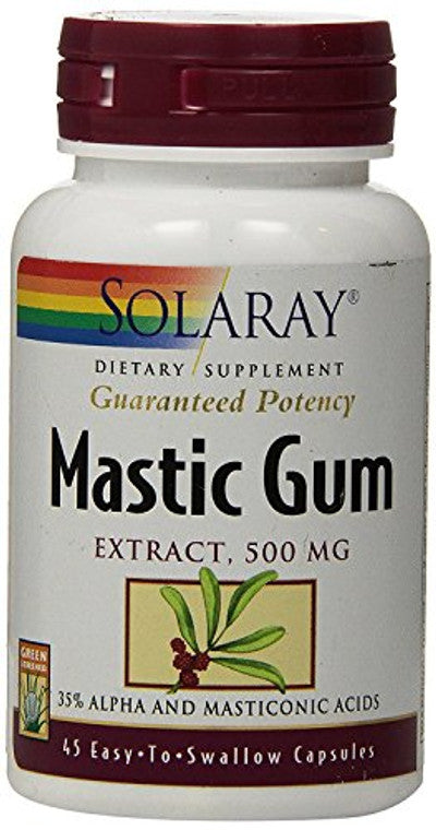 Solaray Mastic Gum 500 Mg 45 Vegetable Capsules
