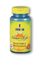 Nature's Life Vitamin E d-Alpha & Mixed Tocopherols 250 Softgels