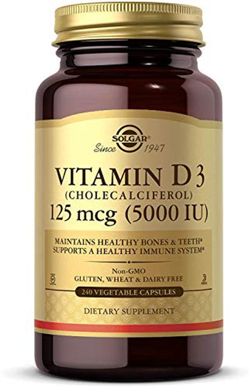 Solgar Vitamin D3 Cholecalciferol 125 Mcg 5, 000 IU Vegetable