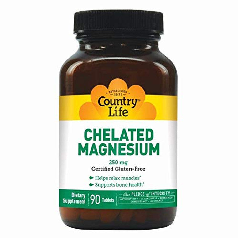 Country Life Chelated Magnesium, 250 Mg, Tablets