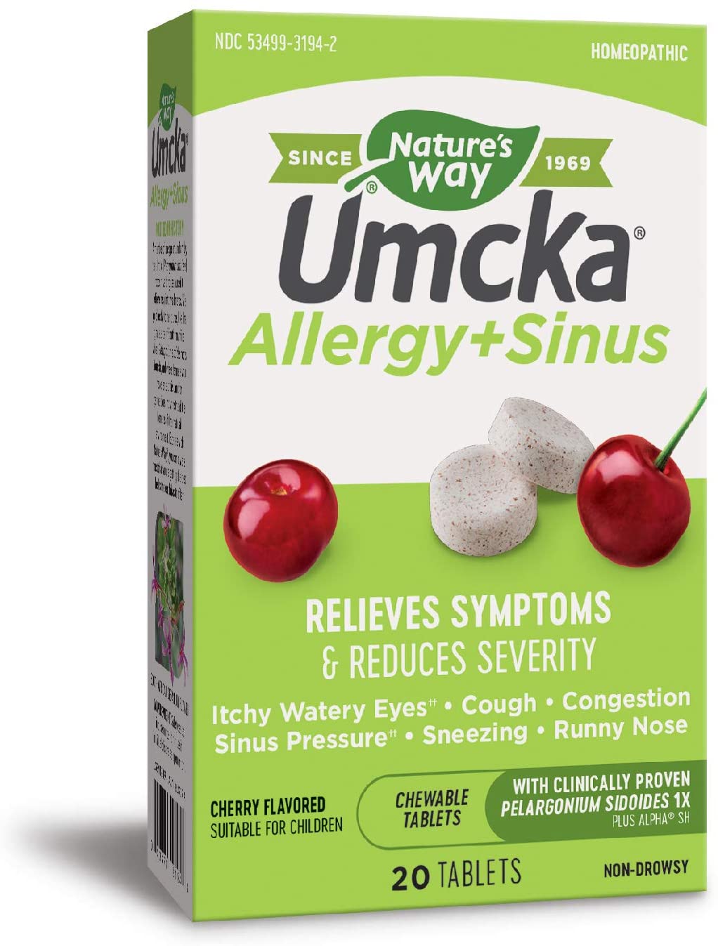 Umcka Allergy & Sinus 20 chew tabs – Highland Health Foods