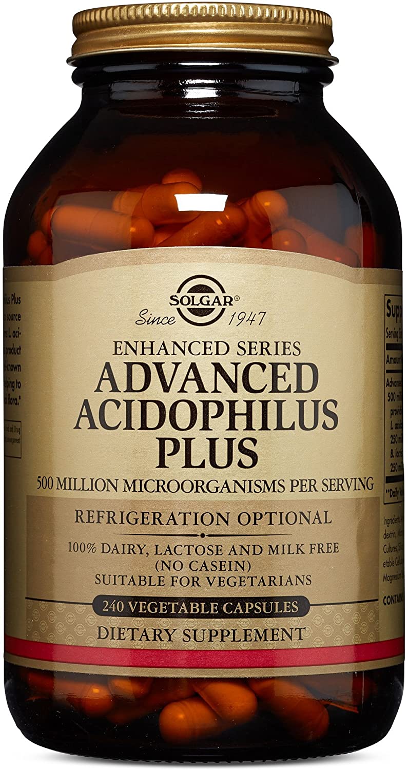 Solgar Advanced Acidophilus Plus, 240 Vegetable Capsules