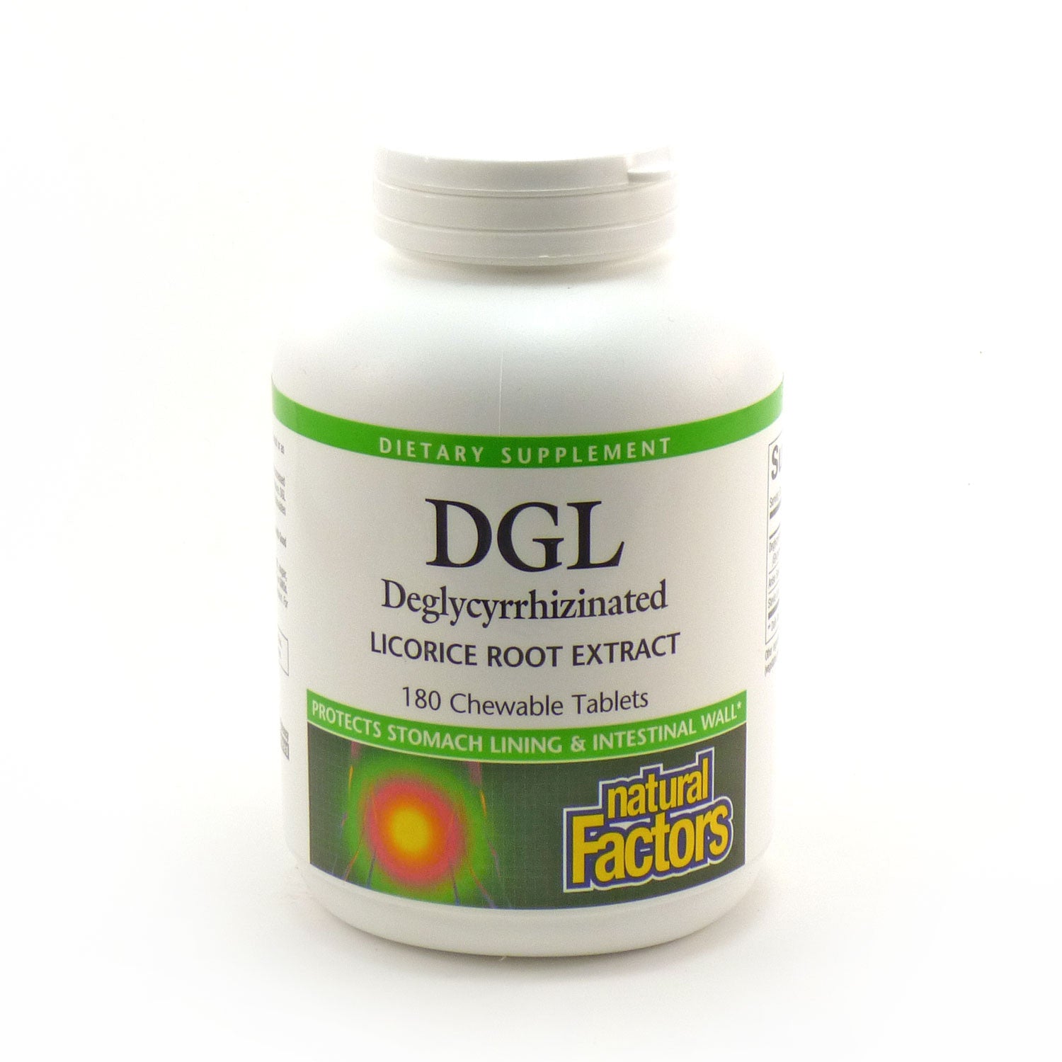 Natural Factors DGL Deglycyrrhizinated Licorice Root Extract -- 180 Chewable Tablets