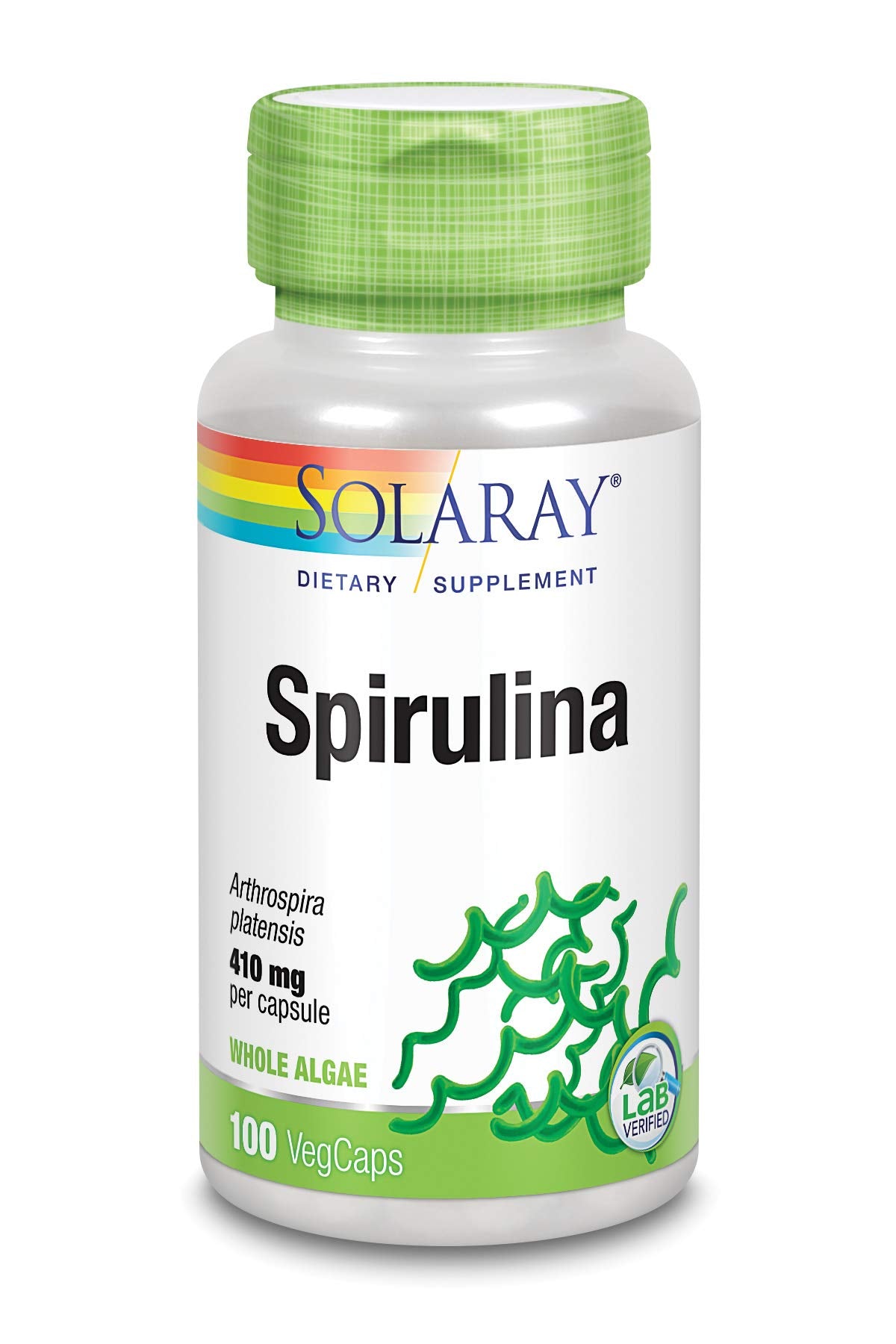 Solaray Spirulina 410 Mg 100 Capsules