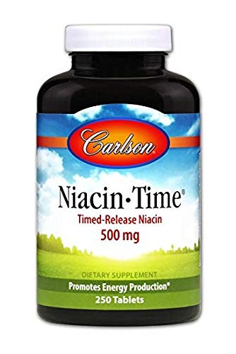 Carlson Labs Niacina Tiempo De 500 Mg. - 250 Comprimidos