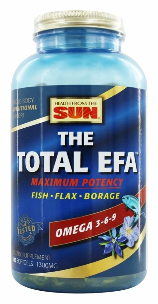 Health From The Sun Total EFA Omega 3-6-9 1300 Mg Maximum Potency