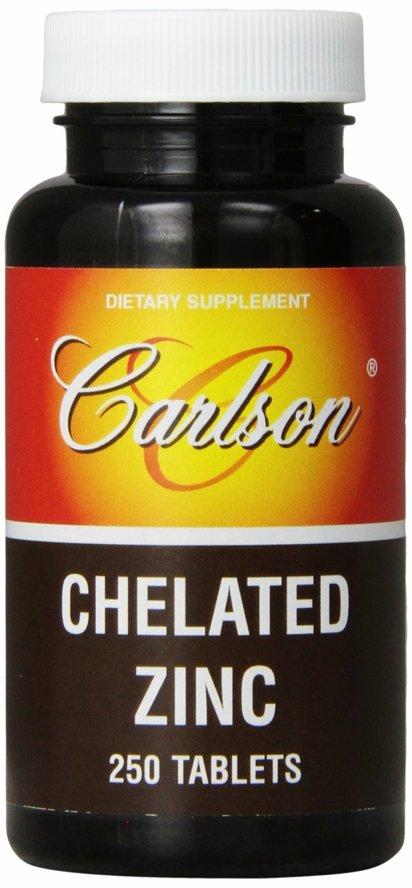 Carlson Labs Chelated Zinc, 250 Tablets, From Laboratories