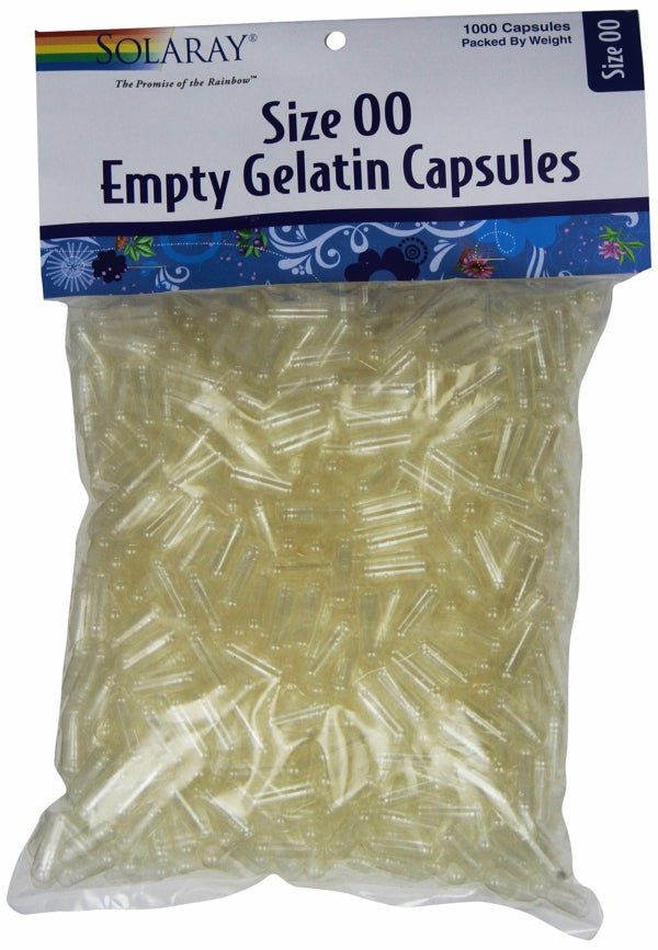 Solaray Empty Gelatin Capsules, Size 00