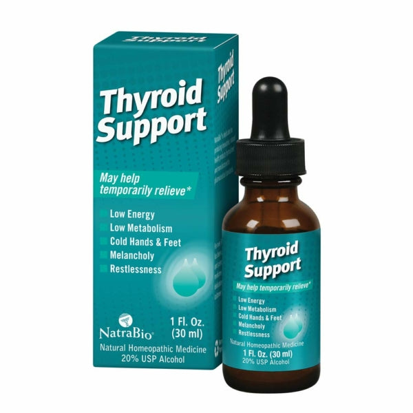 Natra-Bio Co Thyroid Support Liquid, 1 Ounce -- 6 Per Case