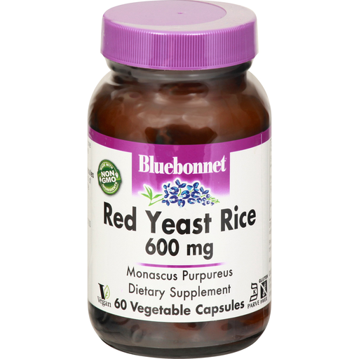 Bluebonnet Red Yeast Rice, 600 Mg, Vegetable Capsules