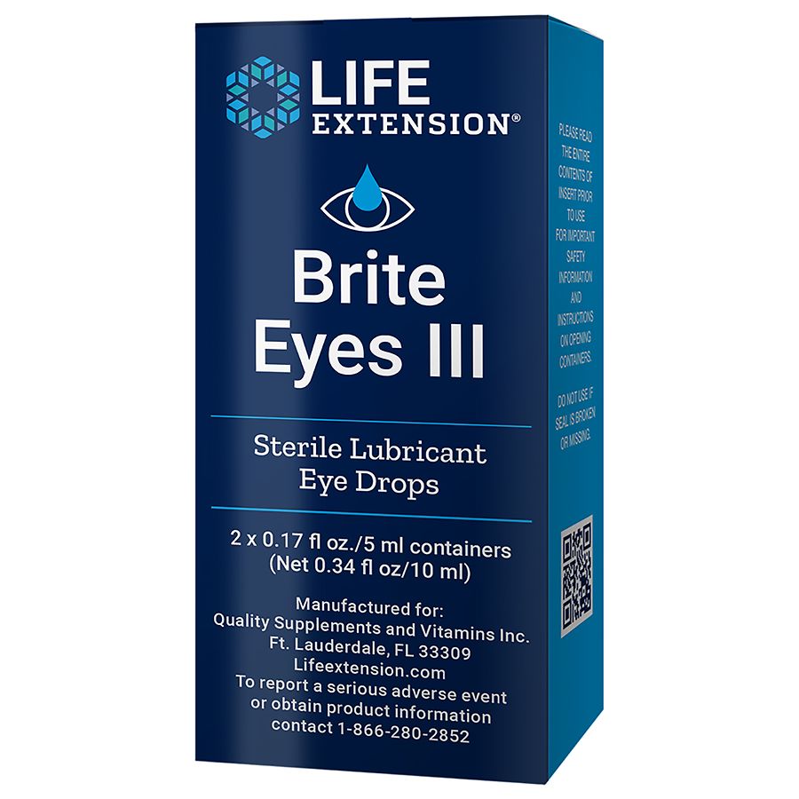 Life Extension Brite Eyes III, 2 Vials, 5 Ml Each