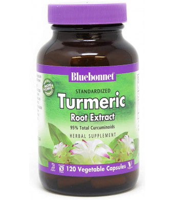Bluebonnet Standardized Turmeric Root Extract 120 Vegetable Capsules