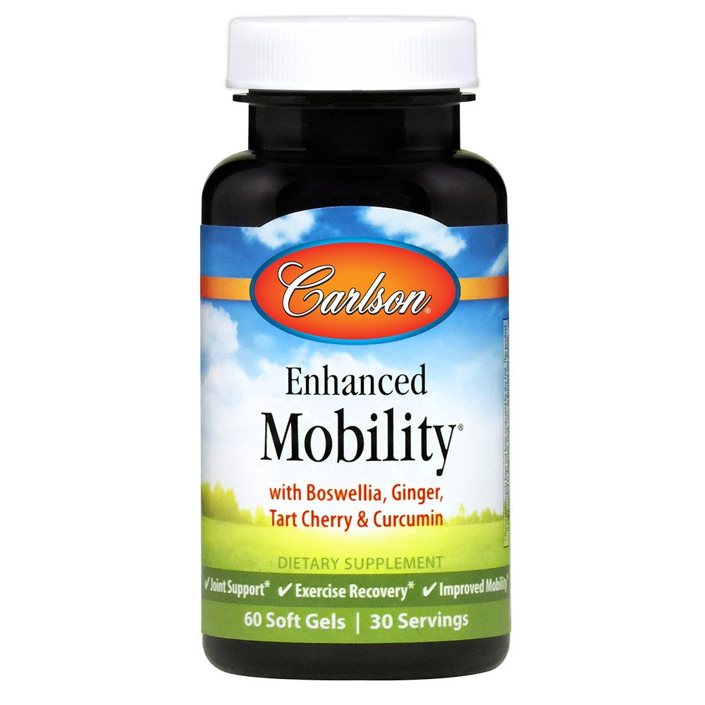 Carlson Labs Enhanced Mobility, Botanical Joint Support, Boswellia, Tart Cherry, Curcumin, Ginger