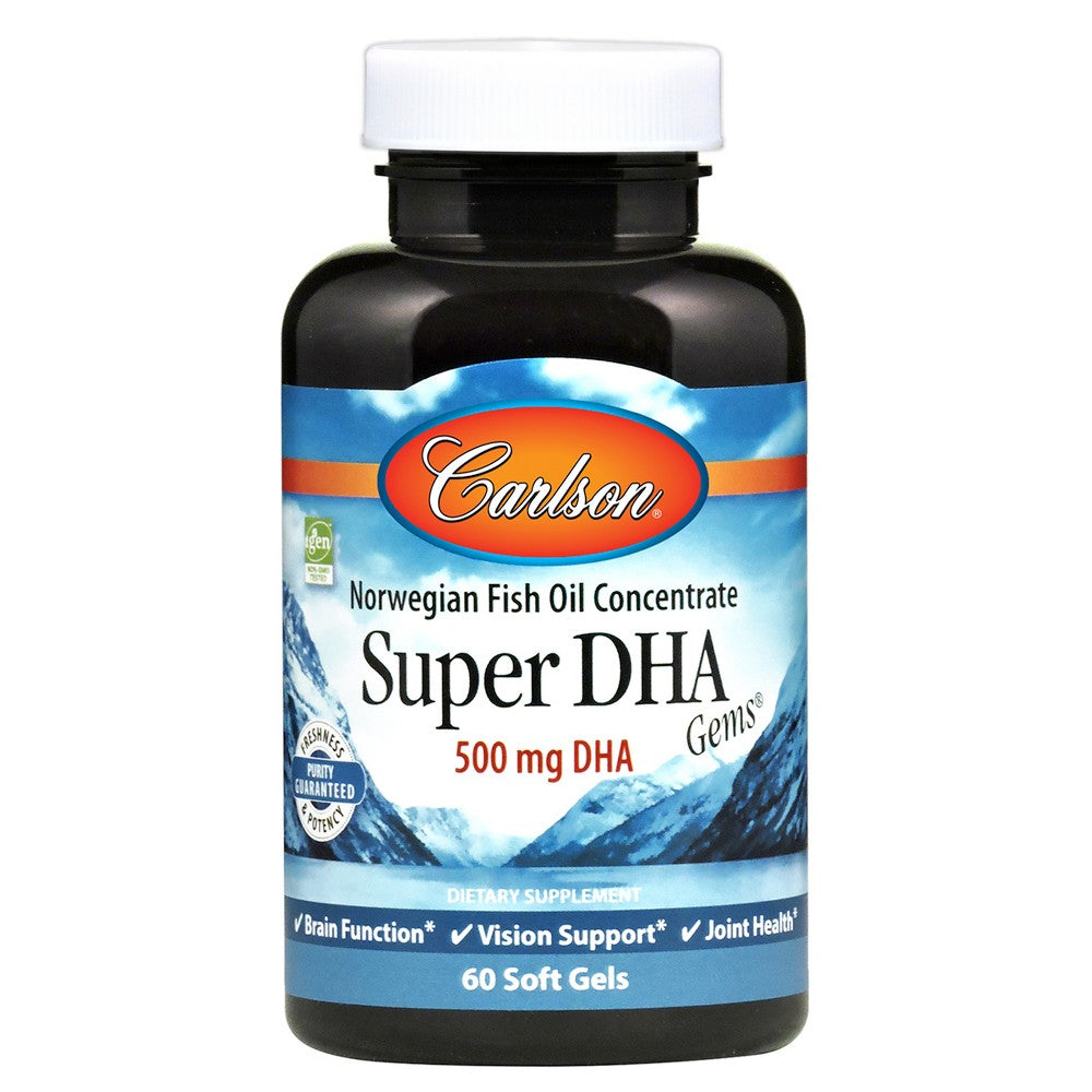 Carlson Labs Super DHA Gems, 500 Mg DHA, Norwegian, Wild Caught, Sustainably Sourced