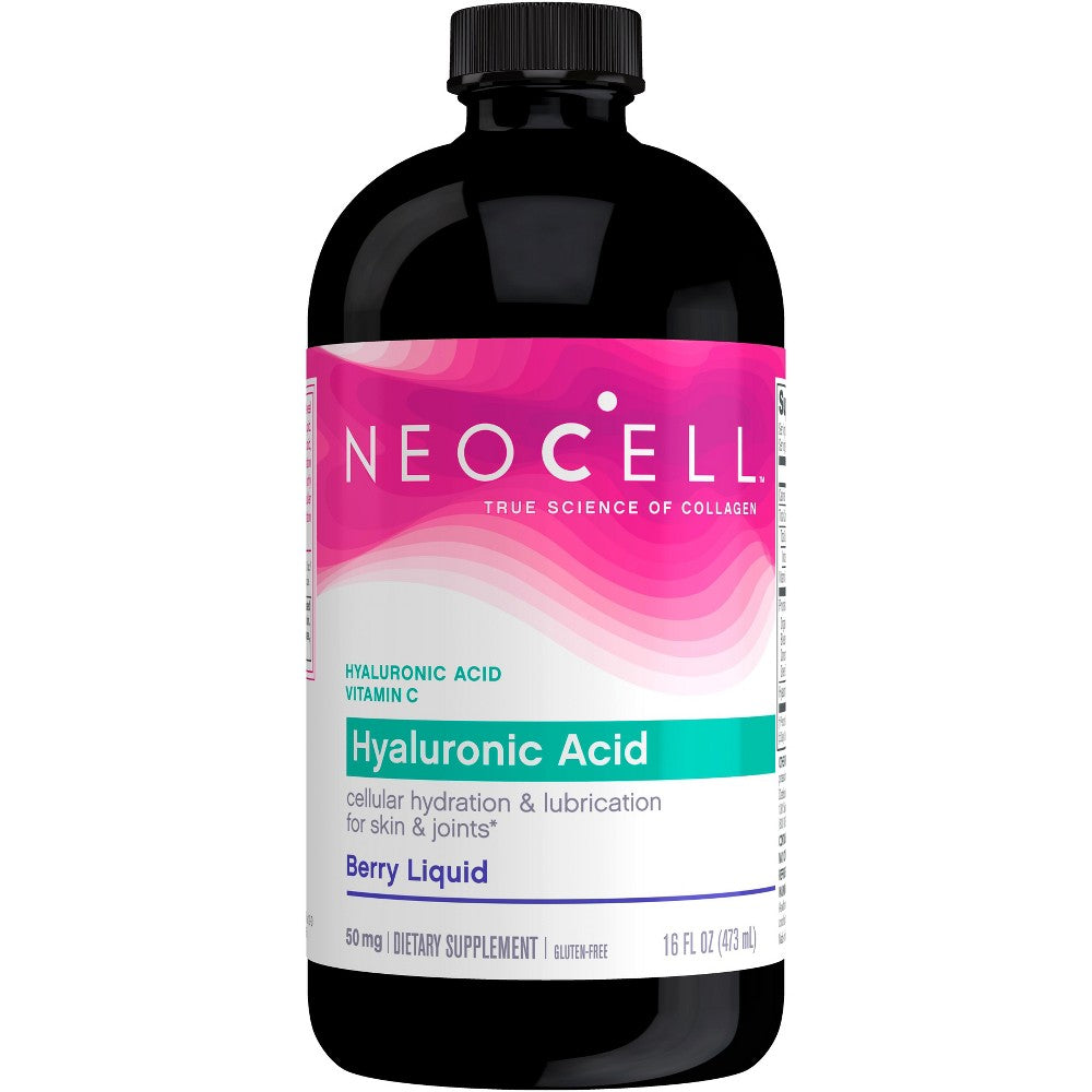 Neocell Hyaluronic Acid Berry Liquid With Vitamin C, Cellular Hydration And Lubrication For Skin*, 50 Mg, Gluten-Free, 16 Fluid Ounces