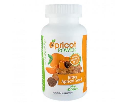 Apricot Power Bitter Seed Powder 500 Mg 180 Capsules