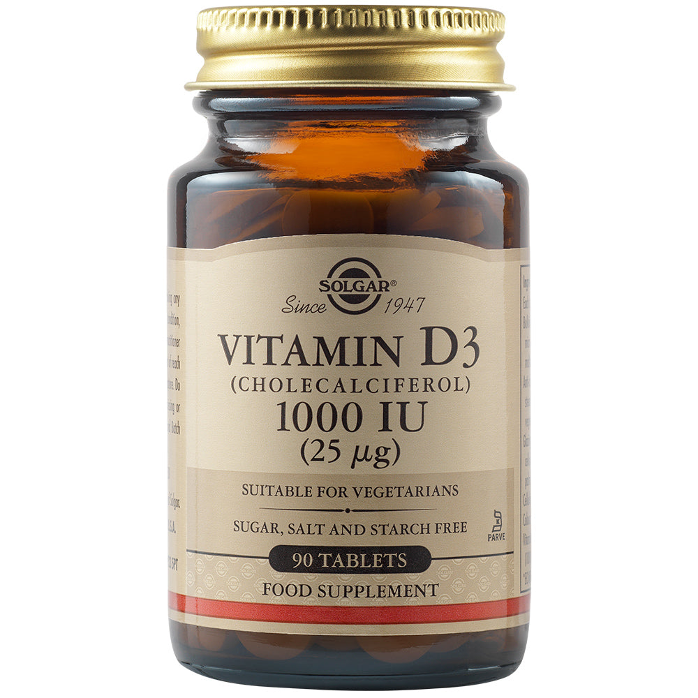 Solgar Vitamin D3 1000 IU Cholecalciferol, 90 Tablets