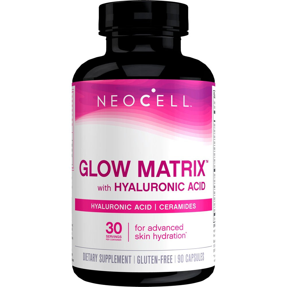 NeoCell Glow Matrix For Advanced Skin Hydration*, Ceramides And Hyaluronic Acid, Gluten-Free, 90 Capsules