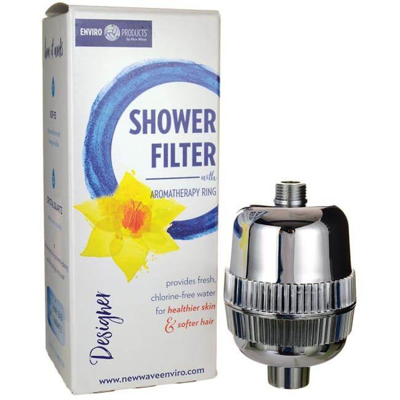 Enviro Products Designer Shower Filter System W/ Optional Aromatherapy Ring
