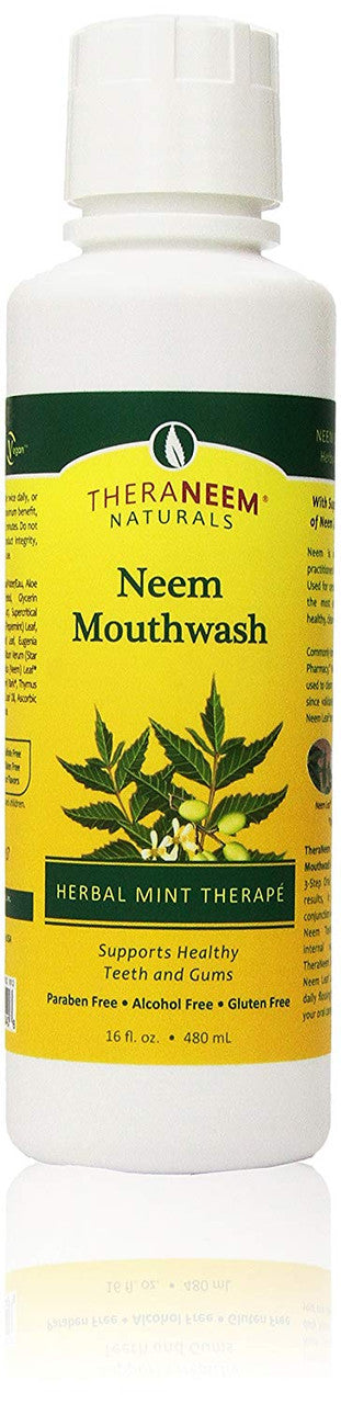Organix South Theraneem Naturals Herbal Mint Neem Mouthwash, 16 Fluid Ounce