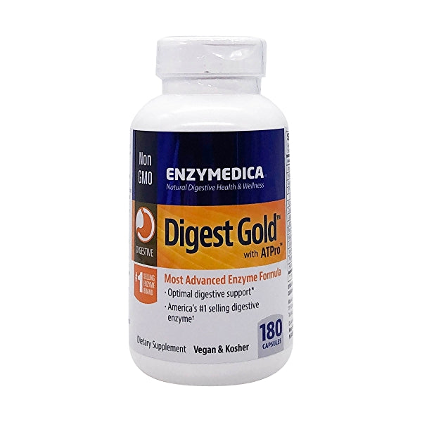 Enzymedica Digest Gold + ATPro, Maximum Strength Digestive Enzymes, 18 ...