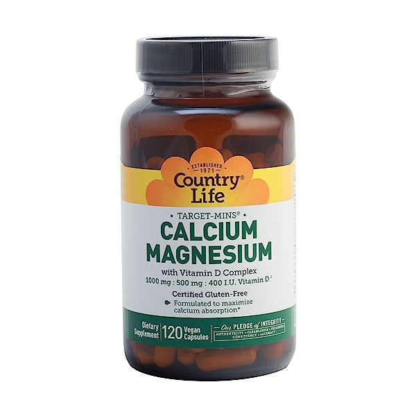 Country Life Target Mins Calcium Magnesium With Vitamin D Complex Capsules