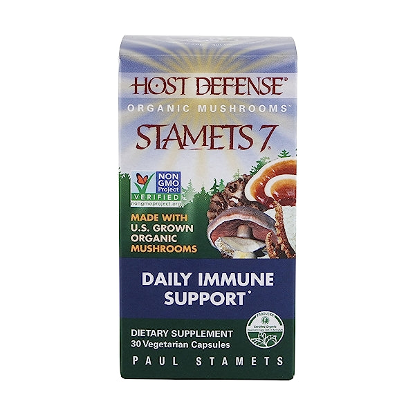 Host Defense Stamets 7 Capsules, Daily Immune Support, Mushroom