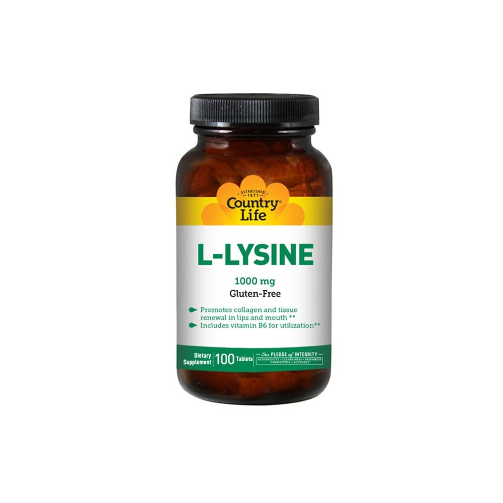 Country Life L-Lysine 1, 000 Mg - 100 Tabs