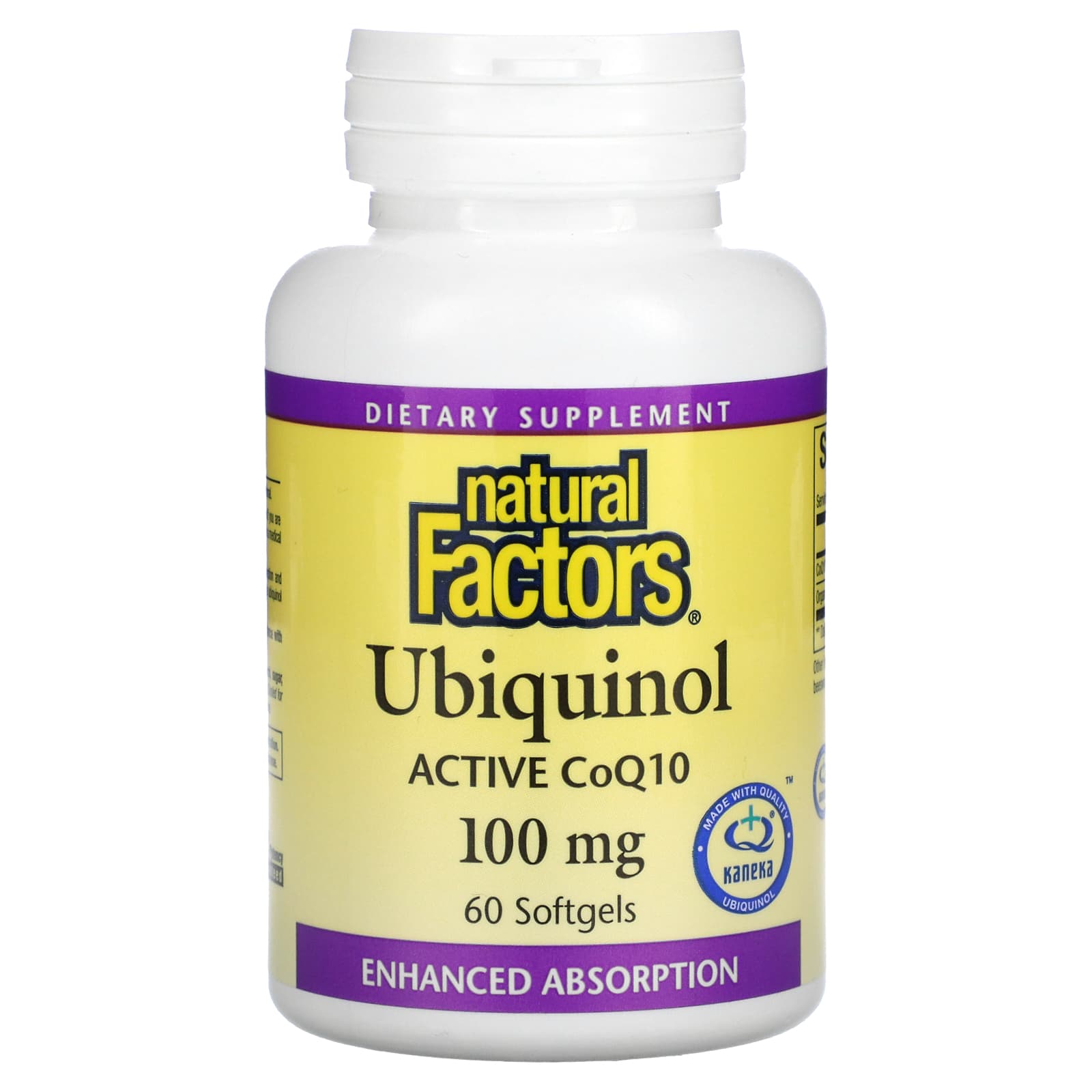Natural Factors Ubiquinol Active CoQ10 100 Mg