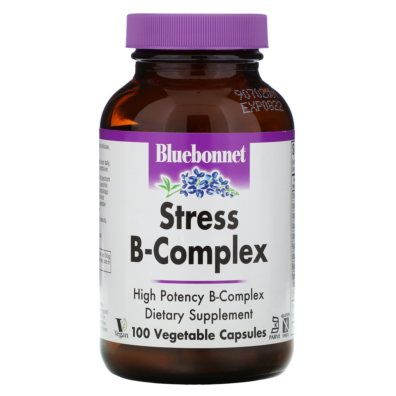 Bluebonnet Nutrition Stress Relief B Complex Vegetable Capsules