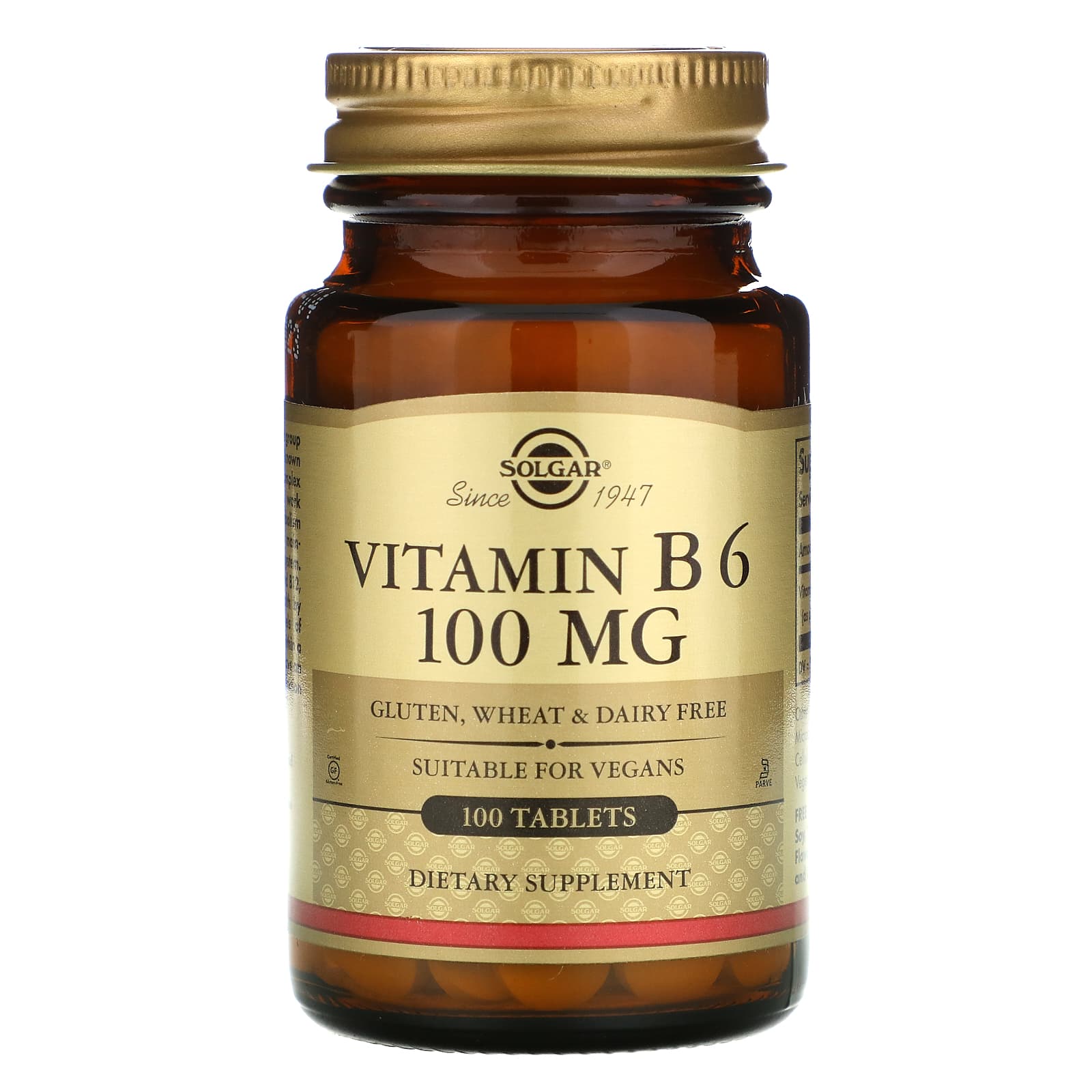 Solgar Vitamin B6 100 Mg Tablets 100ct