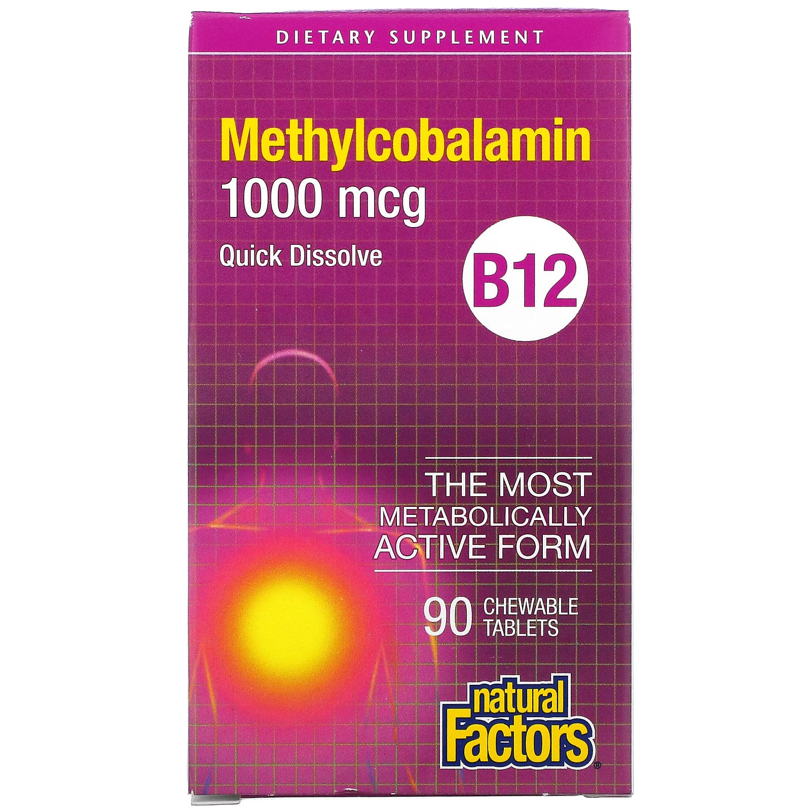 Natural Factors Vitamin B12 1000 Mcg (methylcobalamin) Chewable