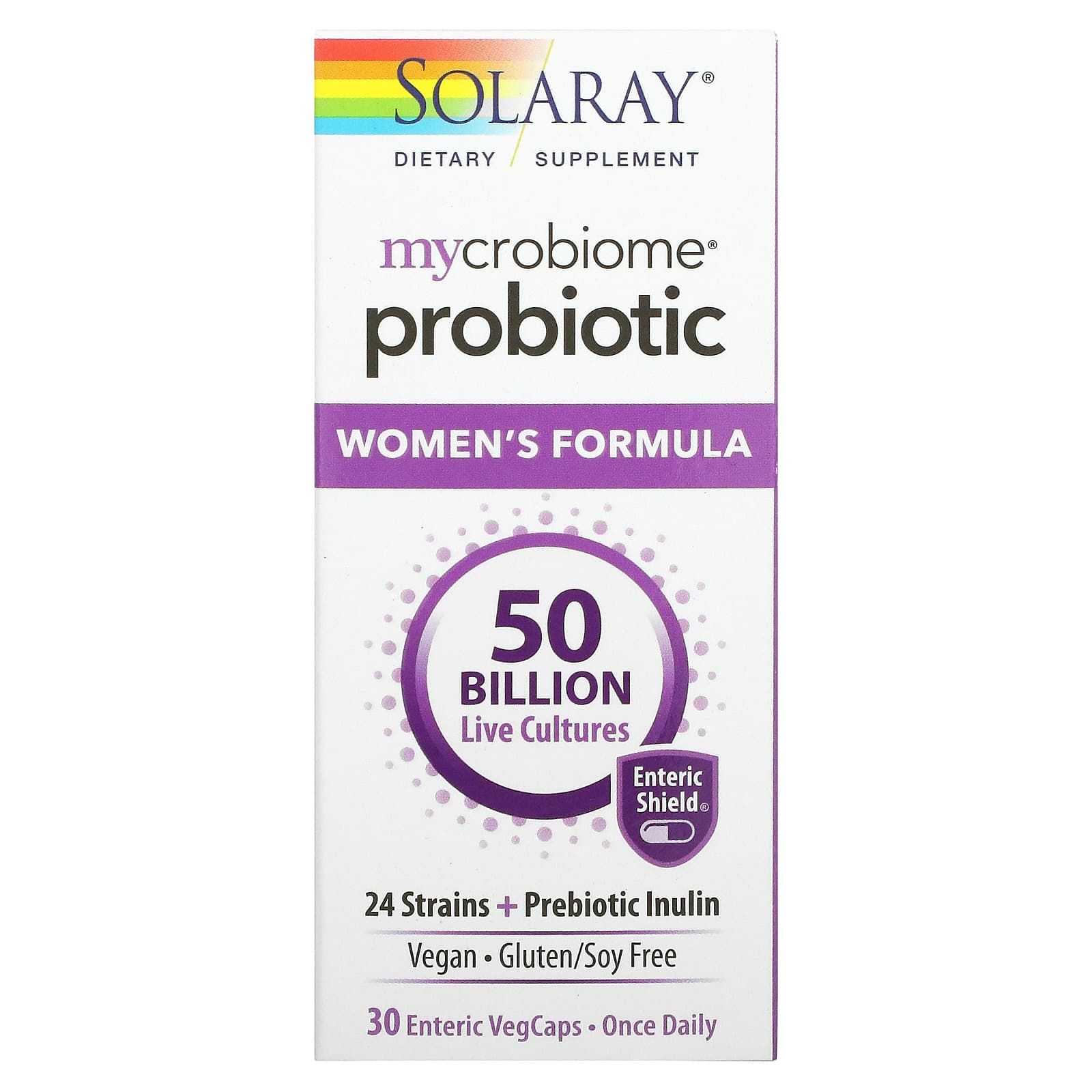 Solaray Mycrobiome Probiotic Women's Formula 50 Billion 24 Strains