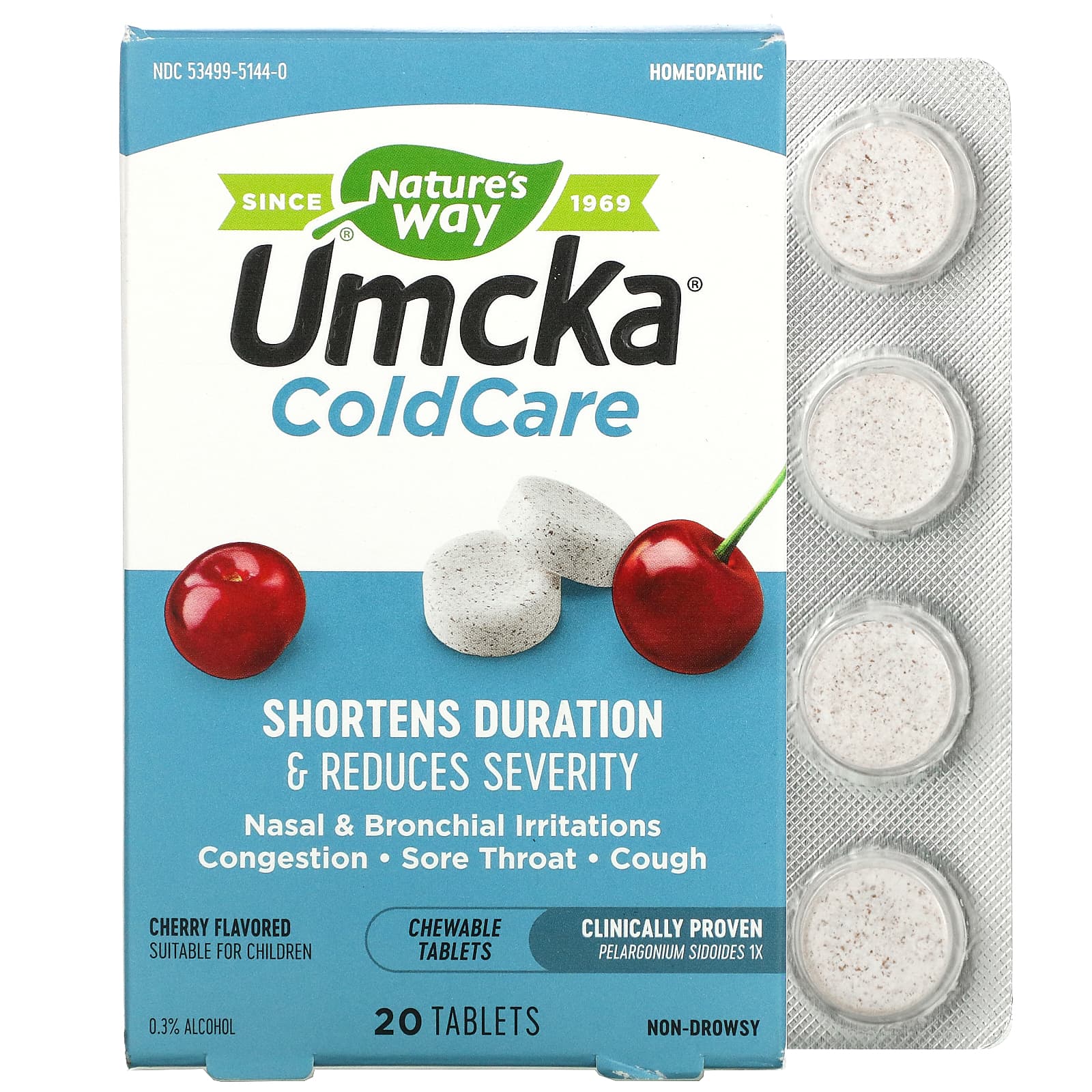 Umcka Coldcare Cherry 20 chew tabs – Highland Health Foods