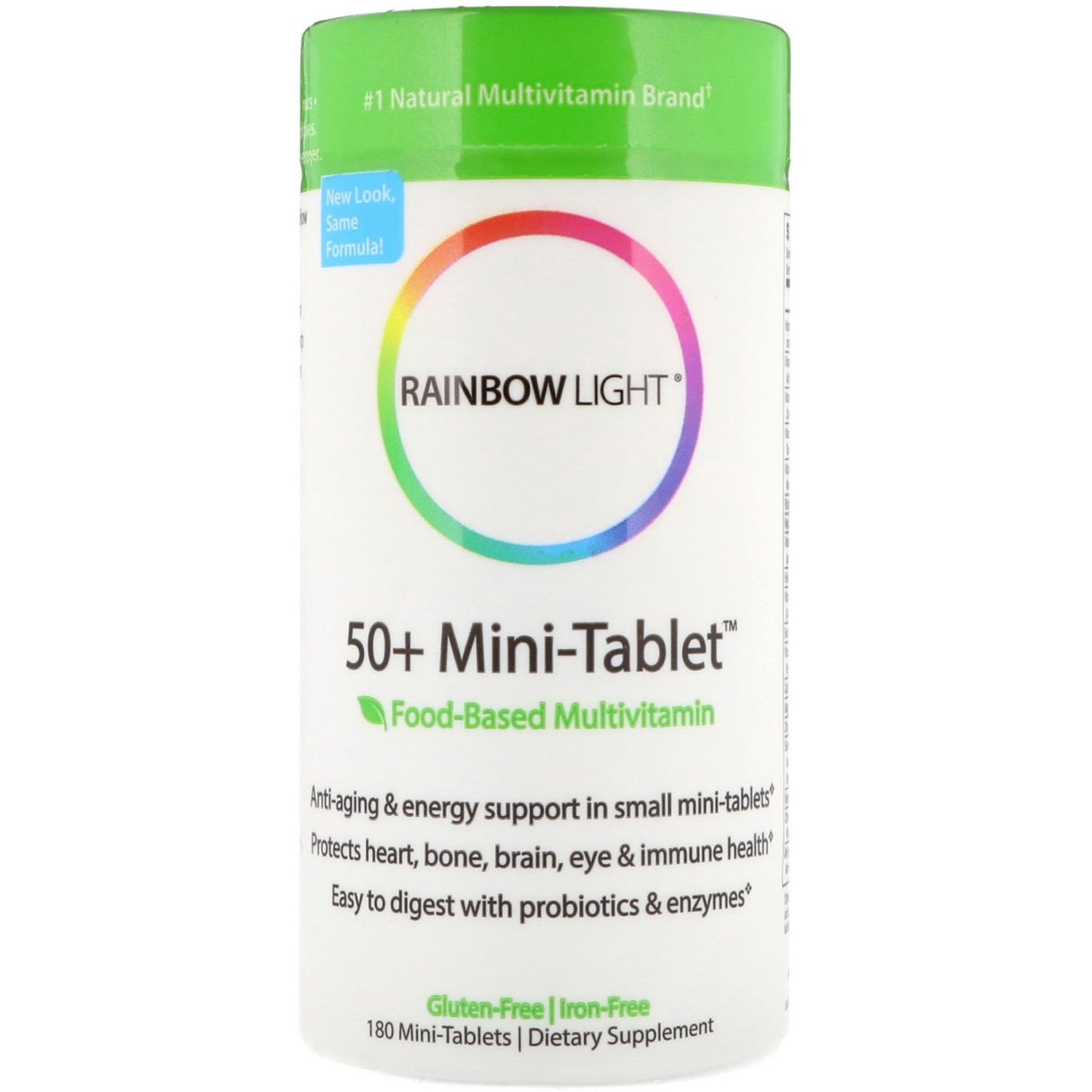 Rainbow Light 50+ Mini-Tab Age Defense Multivitamin, 180 Tablets