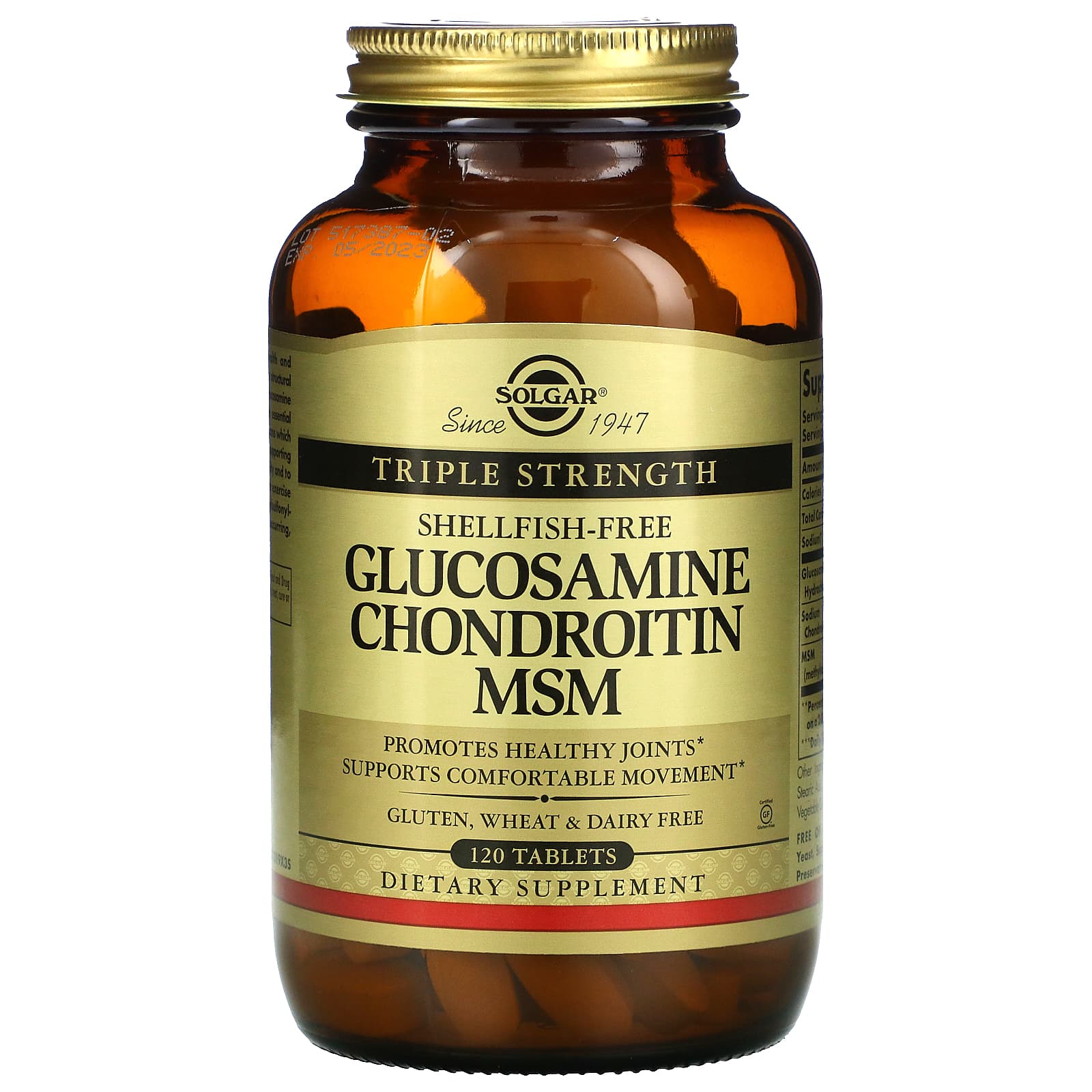 Solgar Glucosamine Chondroitin MSM Extra Strength 120 Tabs