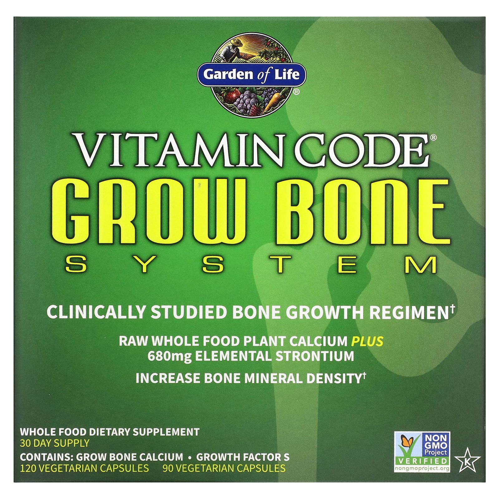 Garden of Life Vitamin Code Grow Bone System 30 Day Supply